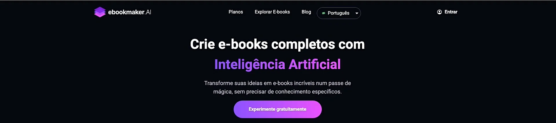 Captura de tela do Ebookmaker.ai