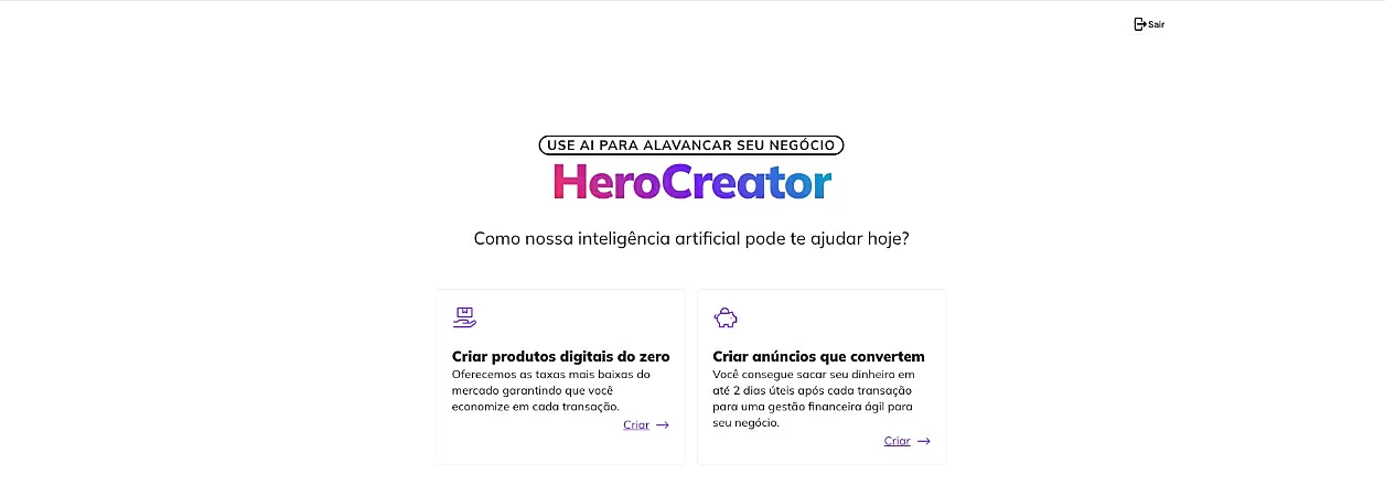 Captura de tela do Hero Creator