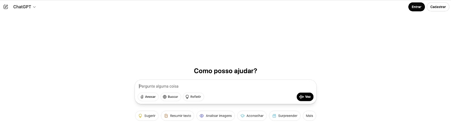 Captura de tela do ChatGPT