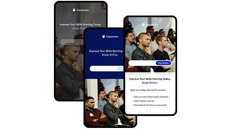 Exemplo de landing page