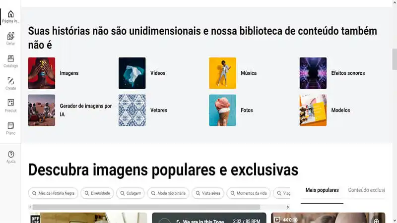 Criar logotipo online gratis com imagens Captura de tela do site Shutterstock