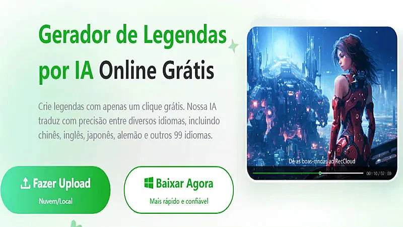 Captura de tela do RecCloud