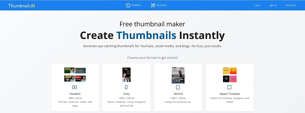 captura de tela do Thumbnail AI