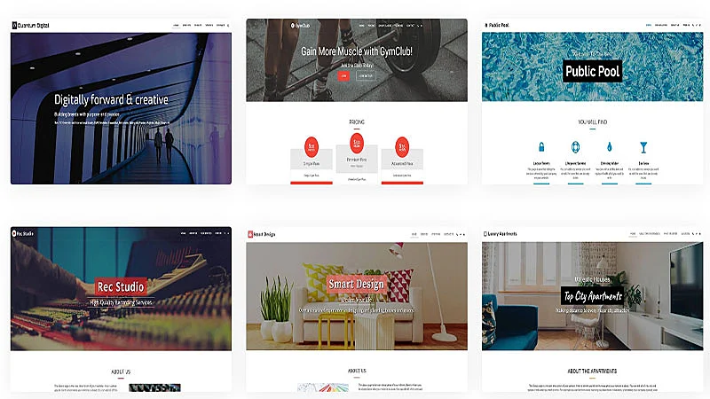 Captura de tela do Site123