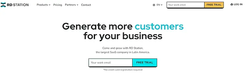 RD Station home page