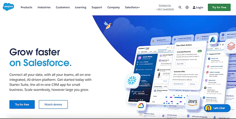 Salesforce home page