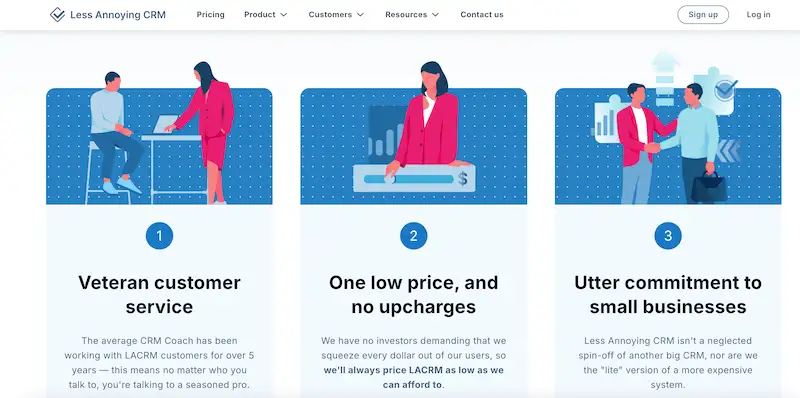 CRM for sales teams - Less Annoying CRM Less Annoying CRM website