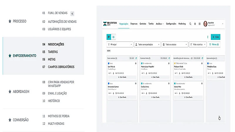 Captura de tela do RD Station CRM