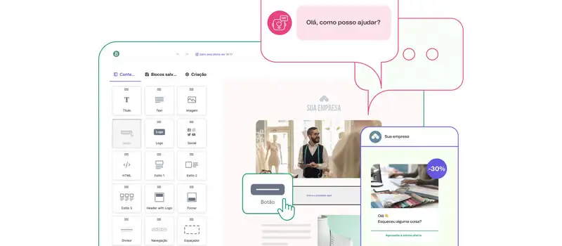 brevo imagem ilustrando a interface do crm para ecommerce da brevo