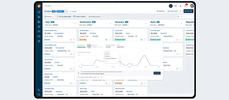 Captura de Freshsales CRM para WhatsApp