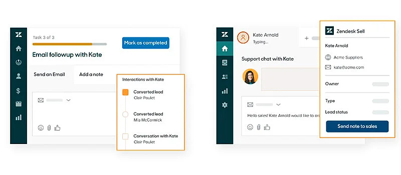 Captura de Zendesk CRM para WhatsApp