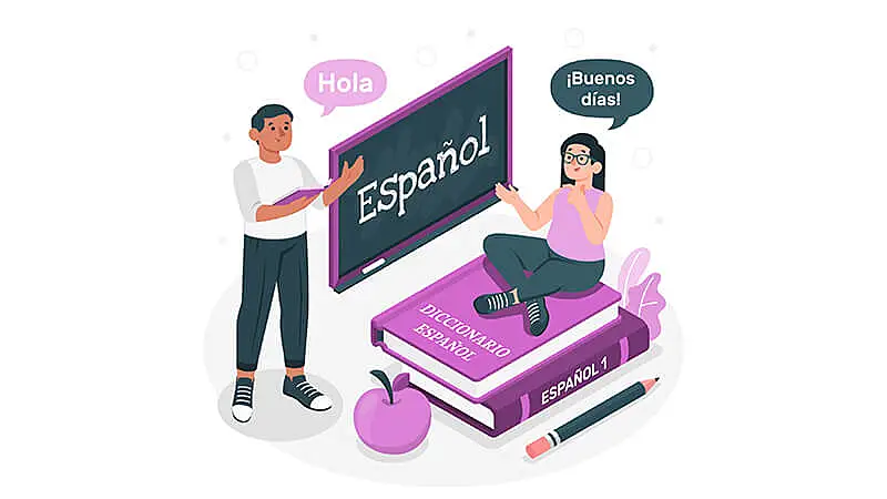 grupo de quatro pessoas conversando em espanhol