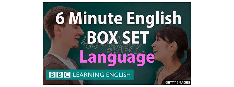 captura de tela do video do curso de ingles online gratuito da bbc learning english com o título 6 minute english box set language