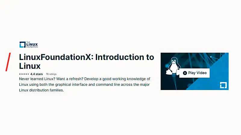 Descrição do curso de introdução ao Linux da The Linux FoundationX