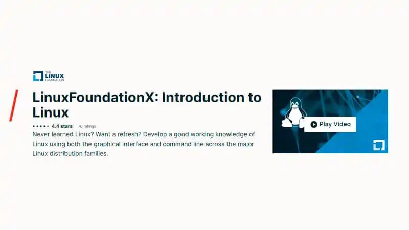 Descrição do curso de introdução ao Linux da The Linux FoundationX