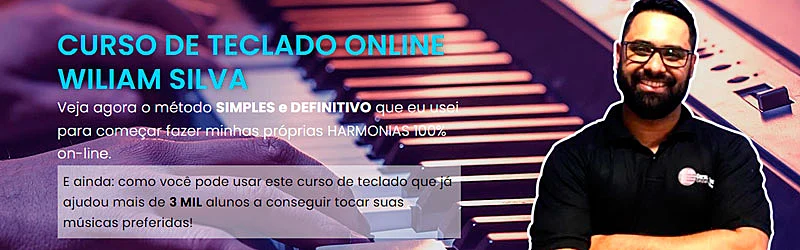 Captura de tela do curso de teclado online Wiliam Silva