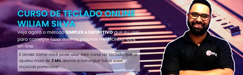 Curso Wiliam Silva Captura de tela do curso de teclado online Wiliam Silva