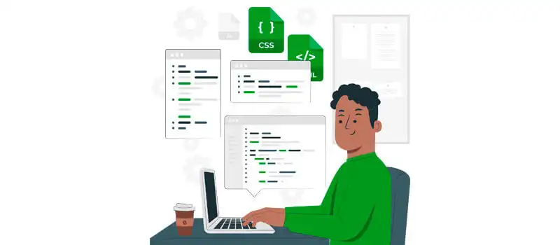 estudante aprendendo termos da área em um curso de programação full stack