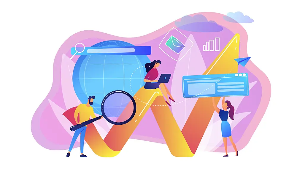 Ilustración concepto de análisis de resultados de marketing digital