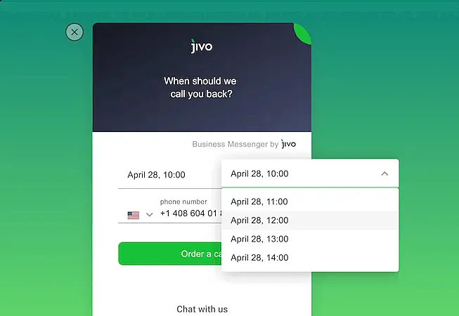 JivoChat chat interface