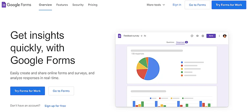 Google Forms page