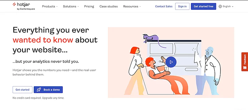 Hotjar home page