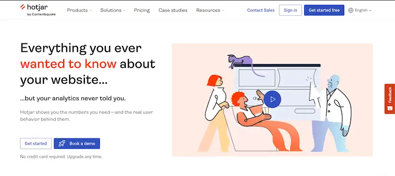 Hotjar home page