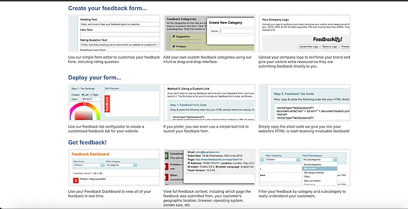 Feedbackfy features page