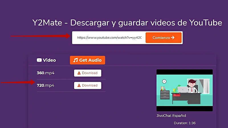 Logo plataforma Y2Mate para descargar música