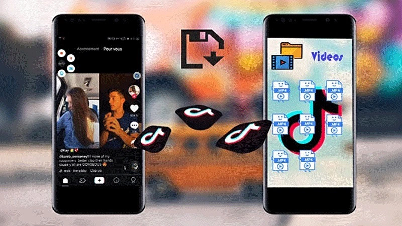 dispositivo descargando archivos de audio de TikTok