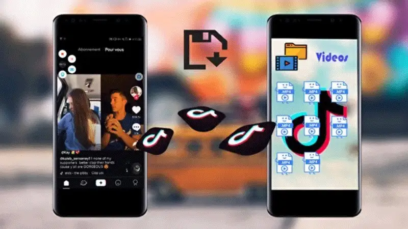 dispositivo descargando archivos de audio de TikTok