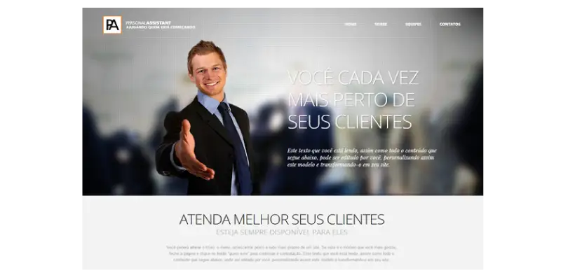 Exemplo de design de site