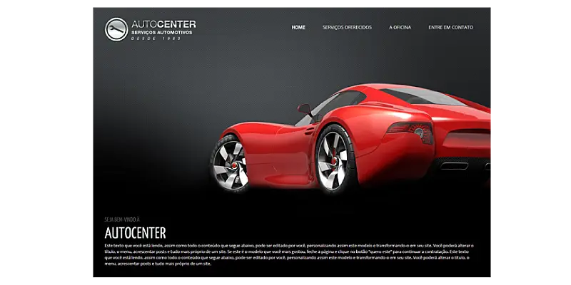 Exemplo de design de sites