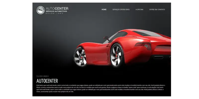 Exemplo de design de sites