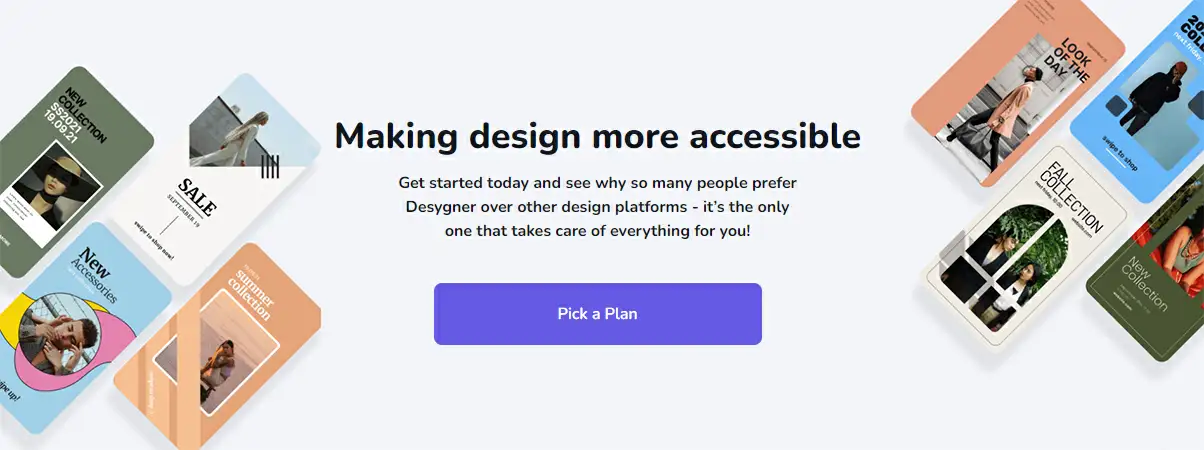 Pick your Desygner plan now
