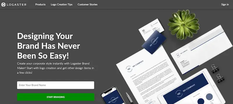 Logaster home page