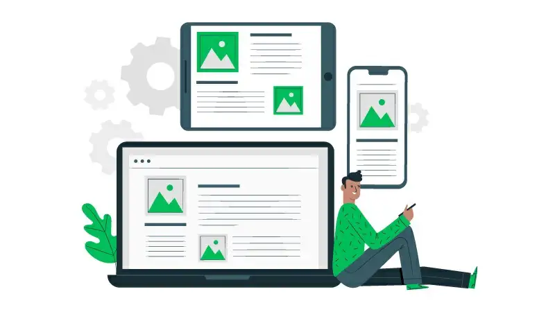 Diseño Responsive persona diseñando una web