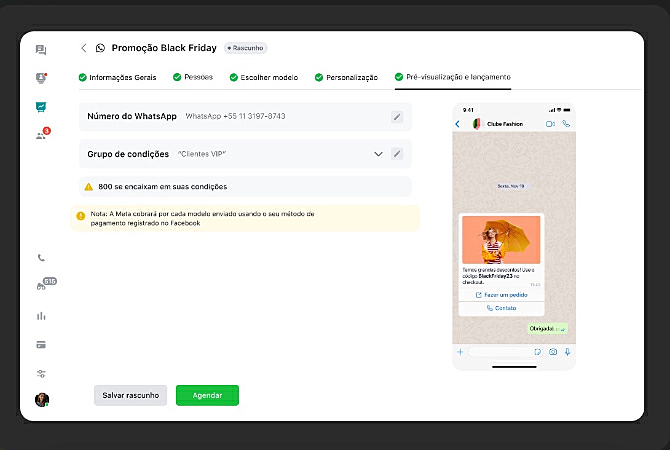 Captura de tela do JivoChat