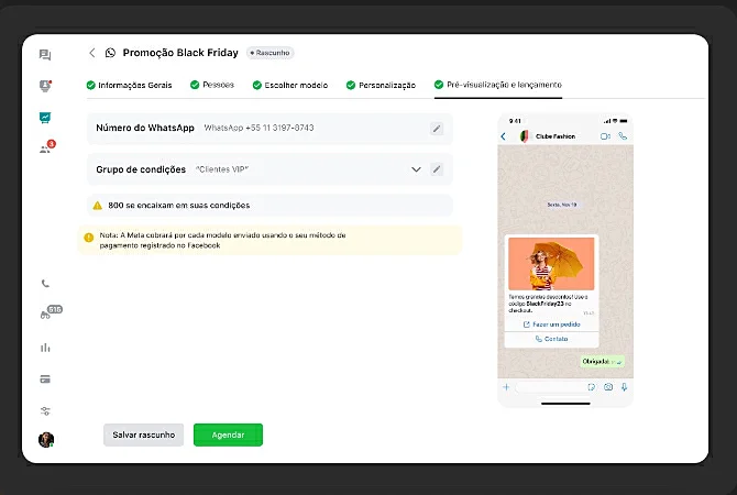 Captura de tela do JivoChat