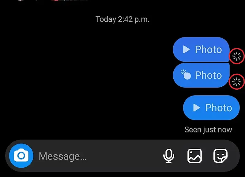 The image shows an Instagram DM  
