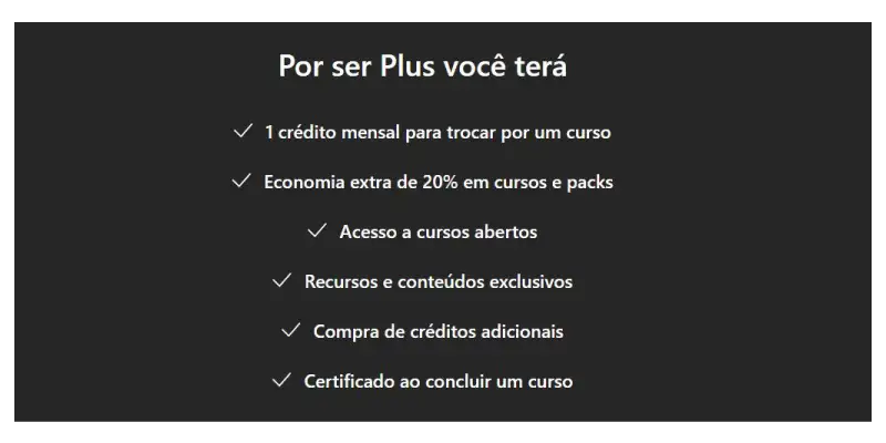 Benefícios em fazer um upgrade para Plus