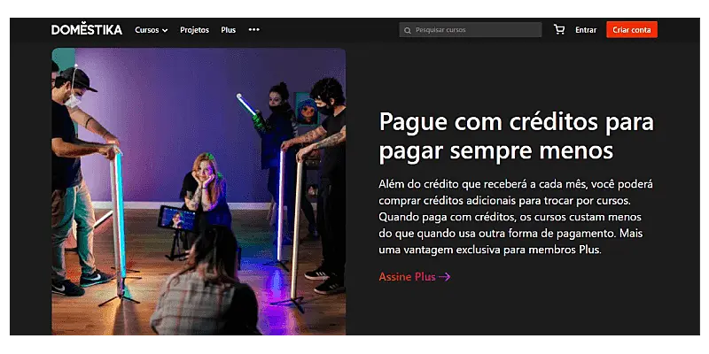 PrintScreen da assinatura Domestika Plus