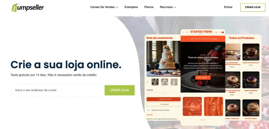 captura da pagina da Jumpseller