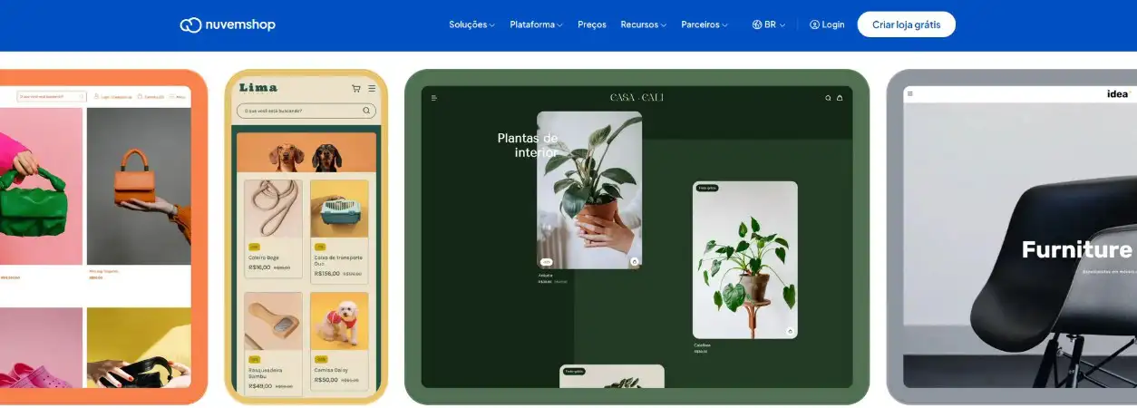 captura da pagina da Nuvemshop