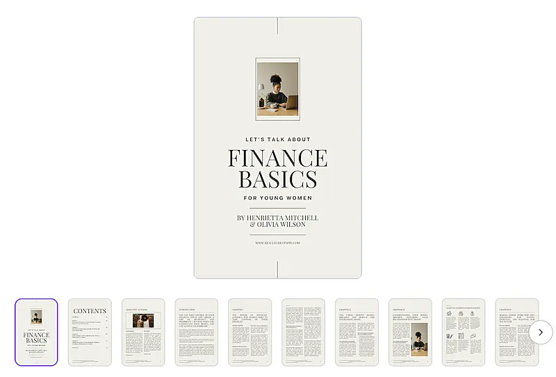 Neutral minimalist aesthetic ebook template