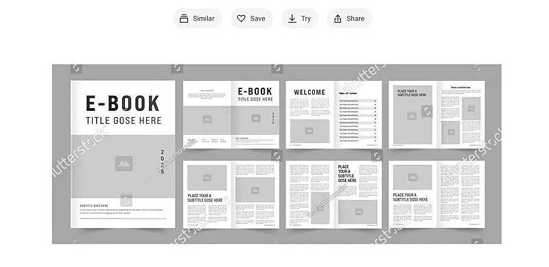 Clean Ebook Design template