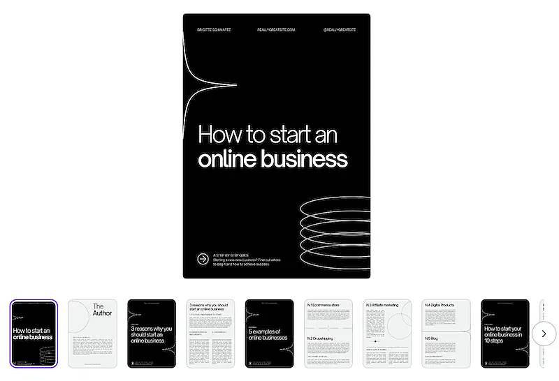 Minimal modern online business ebook template