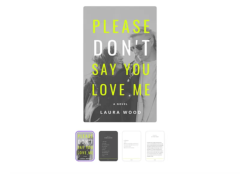 Typographic Neon Ebook template