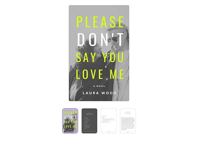 Typographic Neon Ebook template