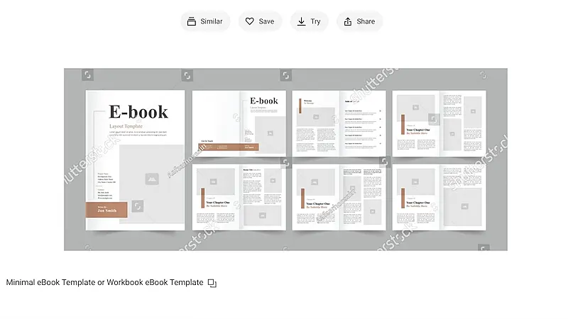 Minimal ebook template